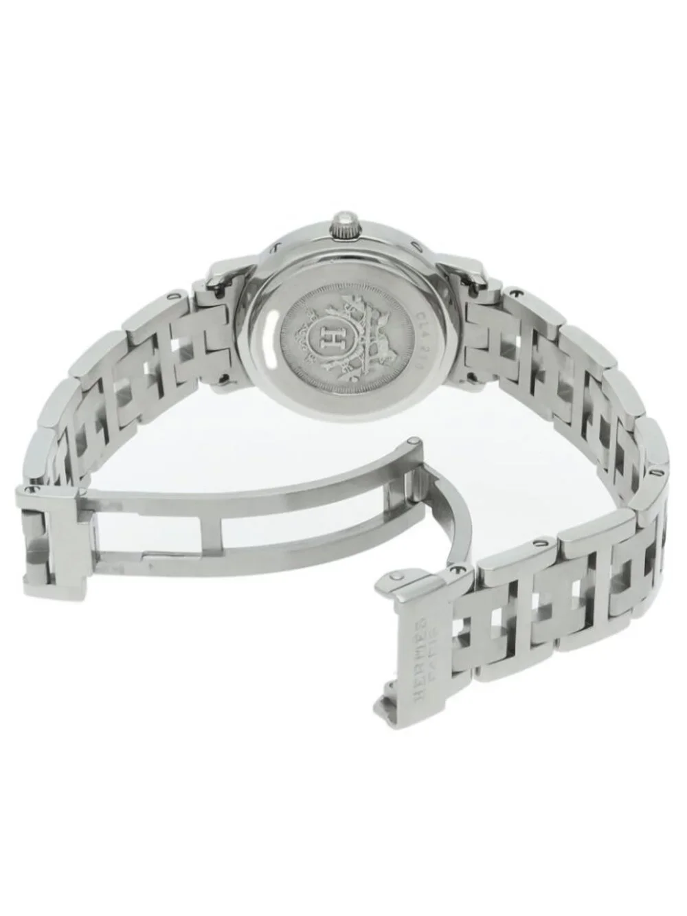 Hermes Clipper Watch SS Pink